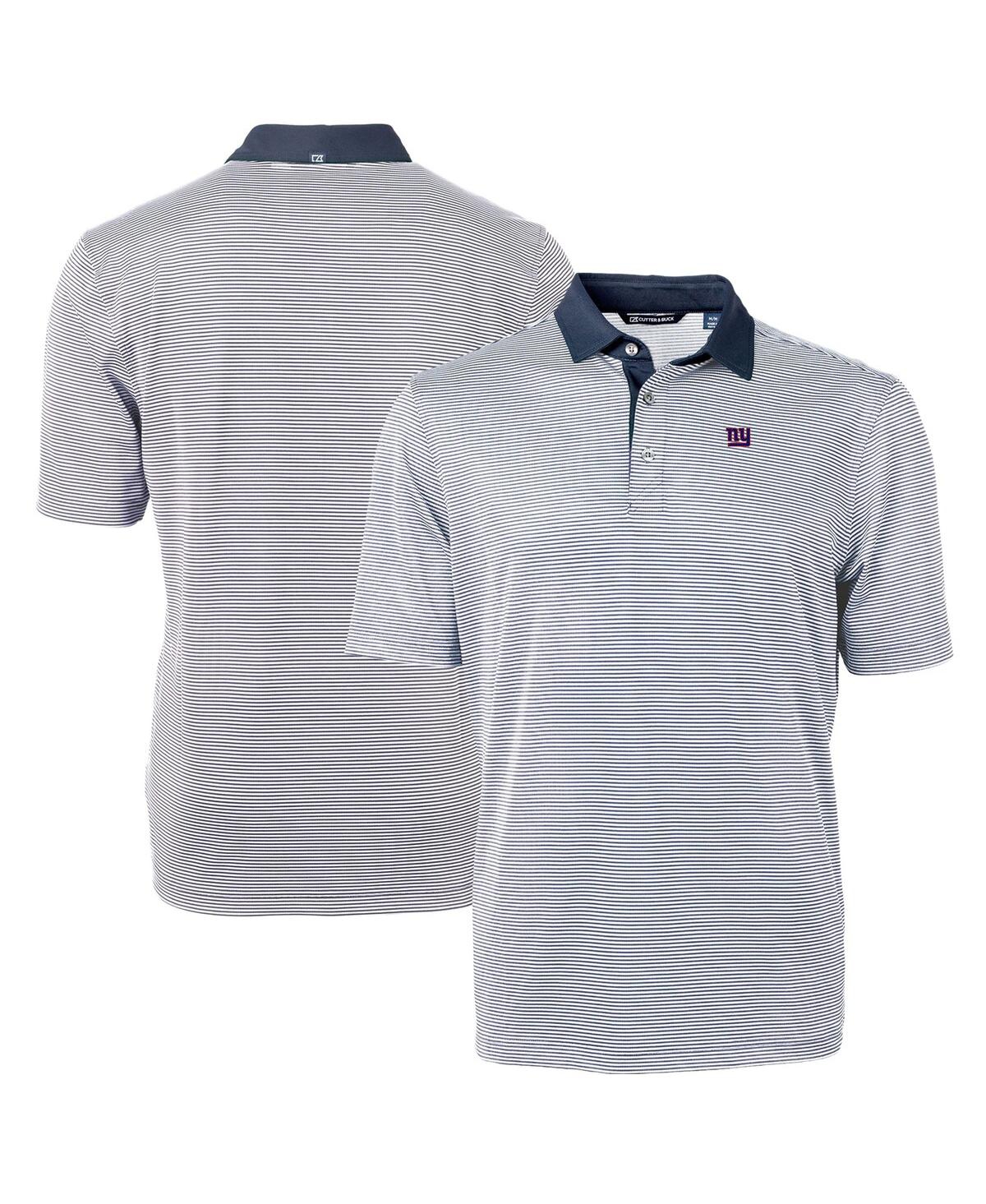 Cutter & Buck Men's New York Giants Virtue Eco Pique Micro Stripe Polo In Blue,white