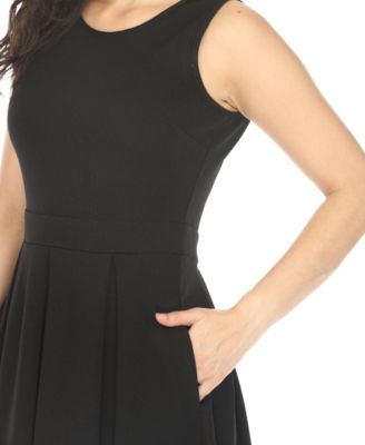 Women's Solid Fit and Flare Dress