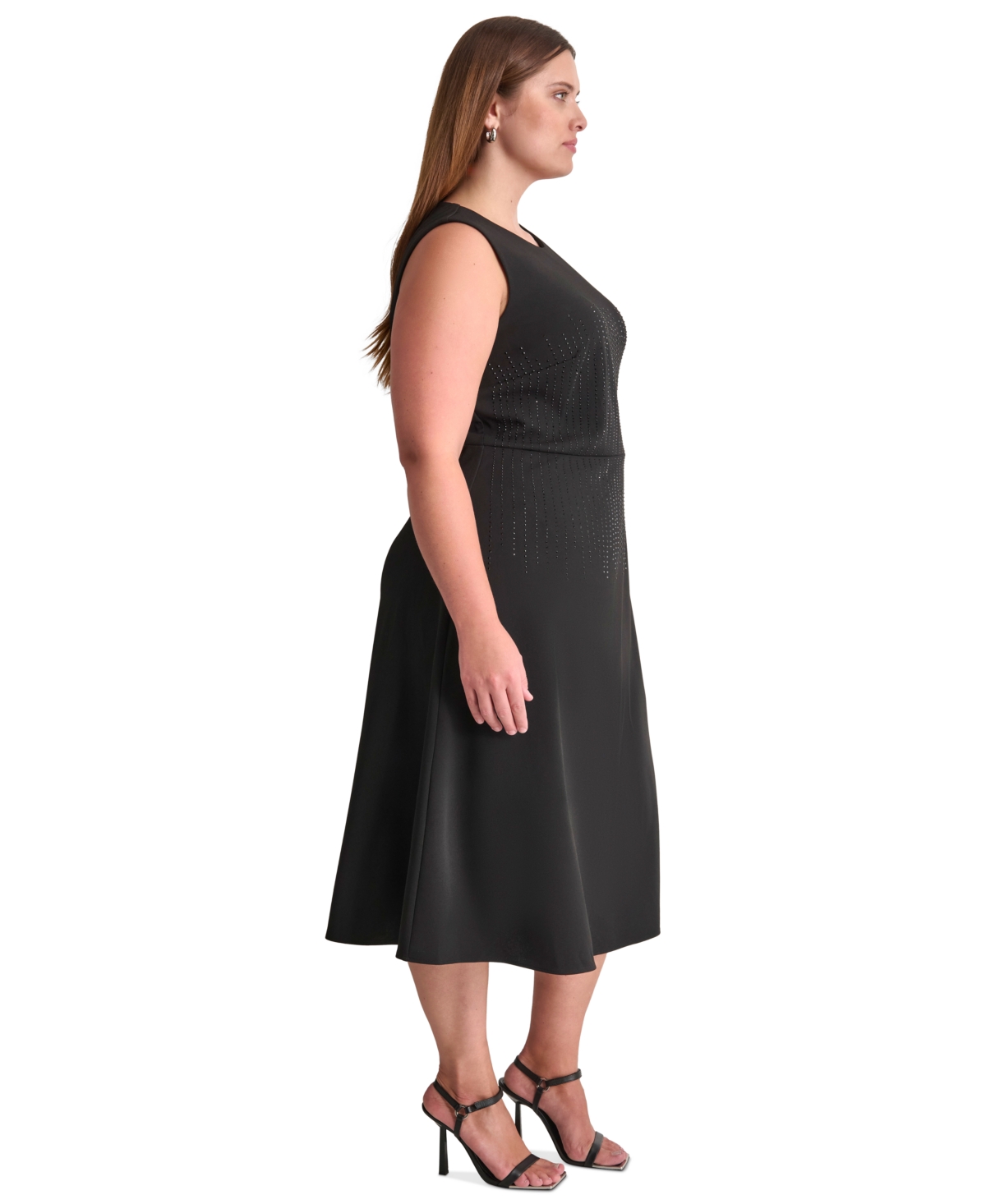 Dkny Plus Size Sleeveless Midi Dress