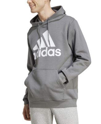 Adidas Men s Essentials Fleece Big Logo Hoodie Grefou Size L