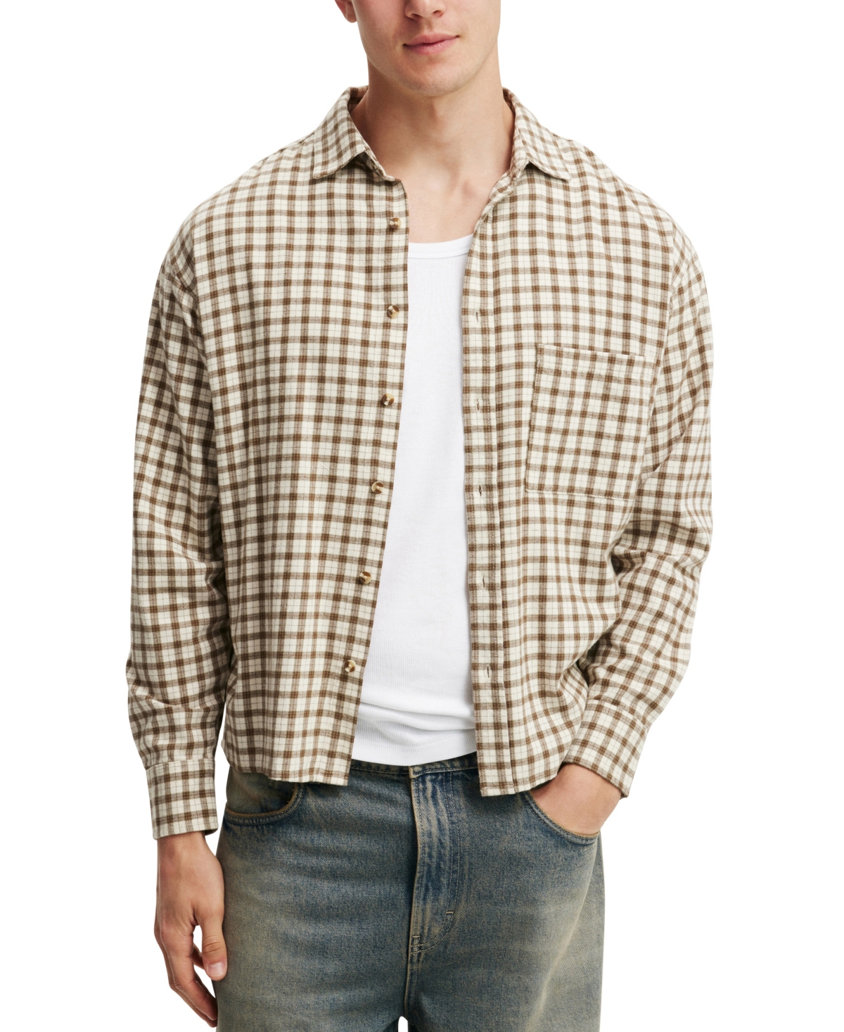 COTTON ON MEN'S TRIBECA LONG SLEEVE SHIRT 