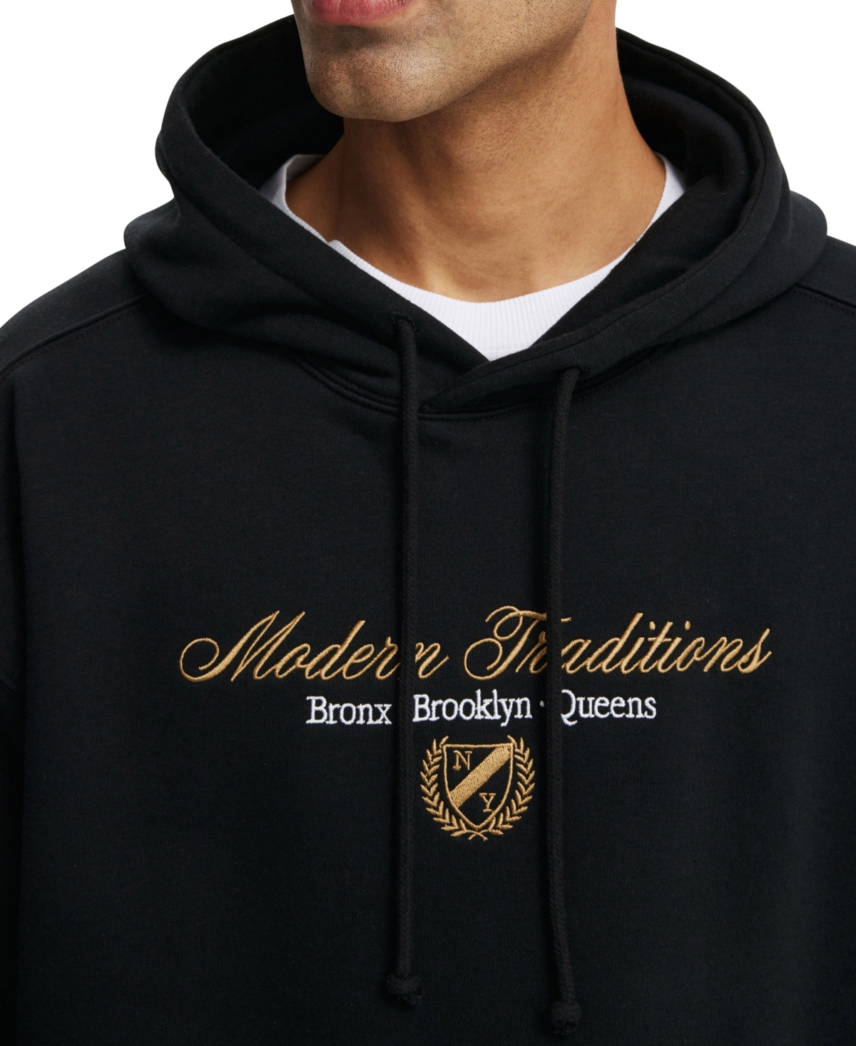 Cotton On Men's Box Fit Graphic Hoodie -Modern Traditions