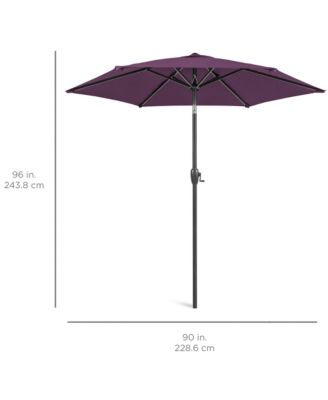 7.5ft Heavy-Duty Outdoor Market Patio Umbrella w/ Push Button Tilt, Easy Crank