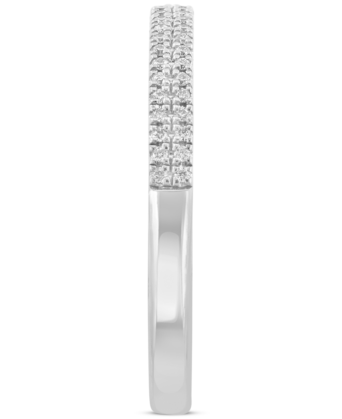 Effy Collection Effy Diamond Double Row Ring (1/6 Ct. T.w.) In Sterling Silver In Sterling Silver