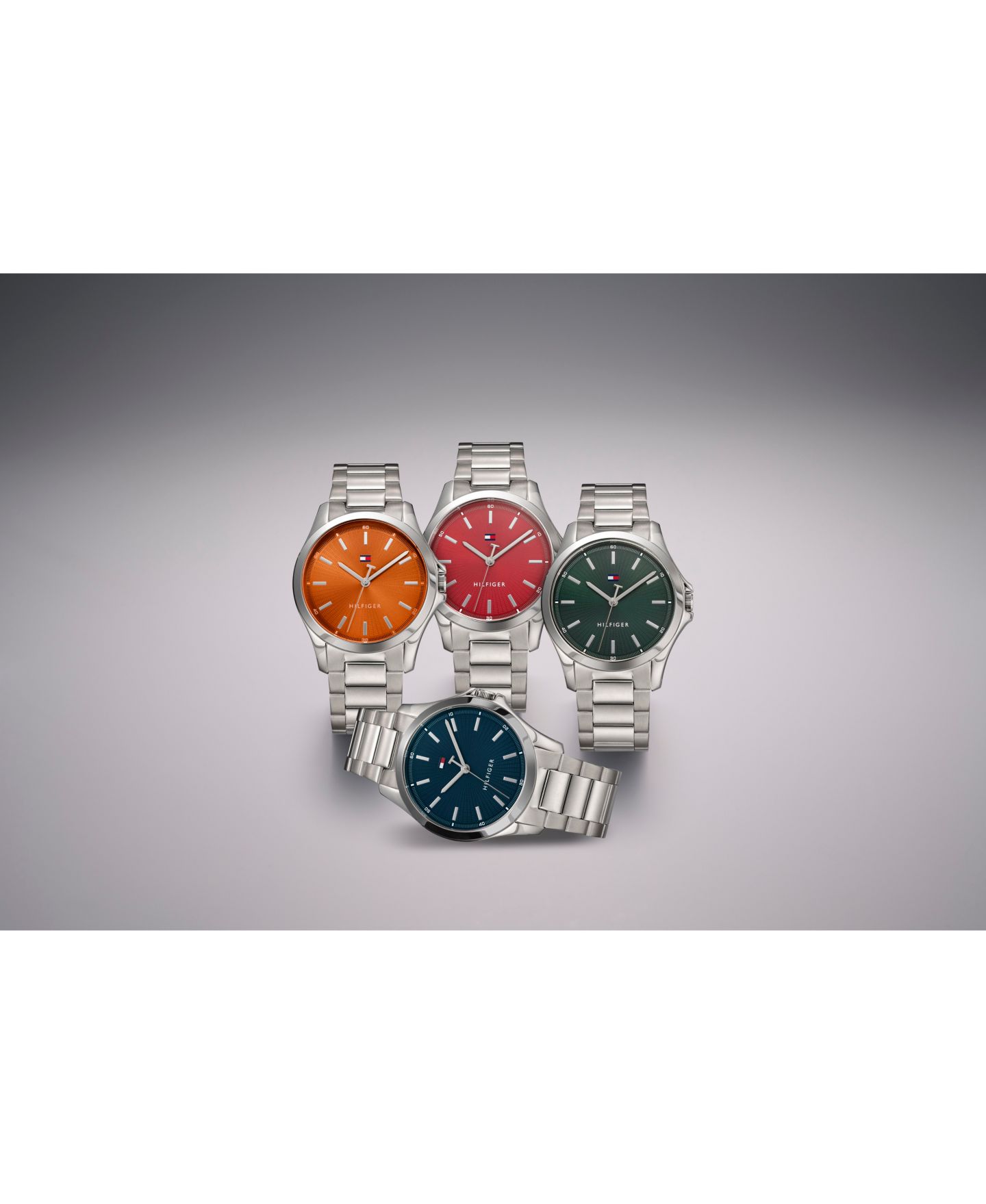 Мужские часы Tommy Hilfiger Quartz Silver-Tone Stainless Steel Bracelet Watch 42mm — фото 5