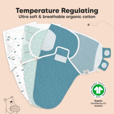3pk Soothe Baby Swaddle, Organic Baby Swaddle Sleep Sacks, Newborn, Infant Swaddle Sack