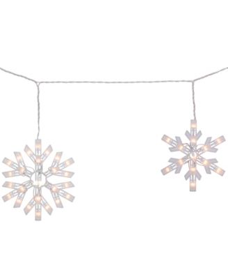 150 Count Snowflake Icicle Christmas Lights 8.5 ft Wire