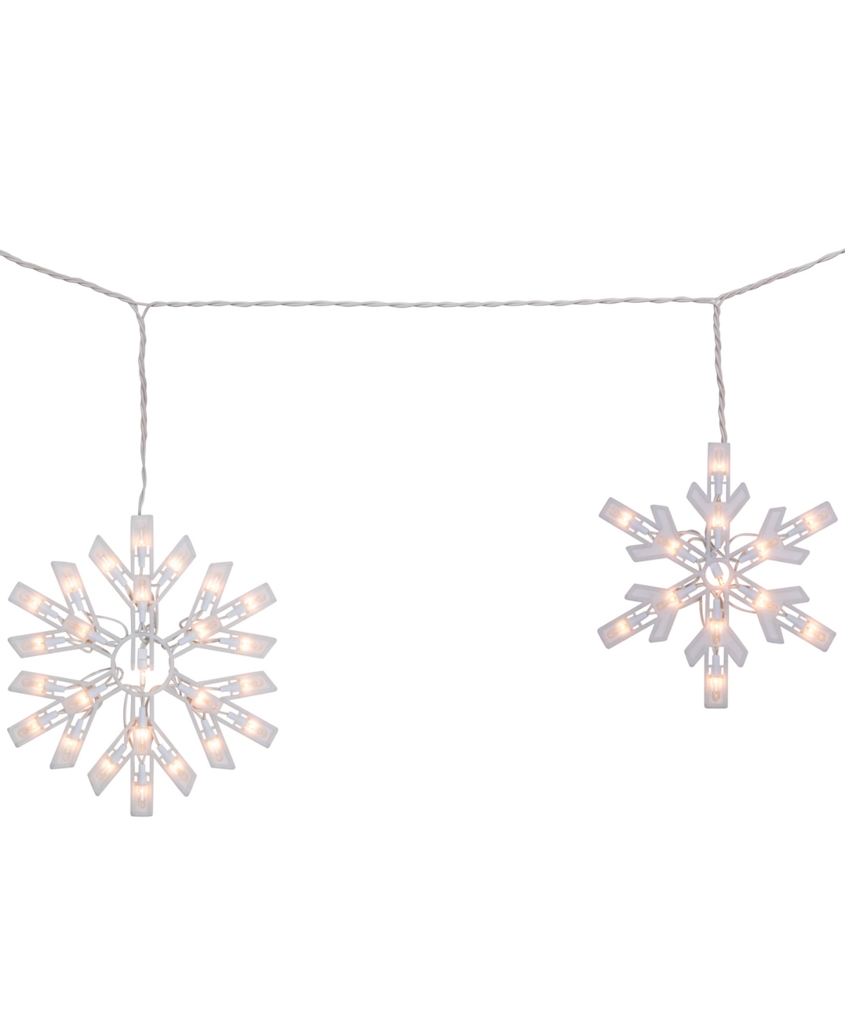Northlight 150 Count Snowflake Icicle Christmas Lights 8.5 Ft Wire In White