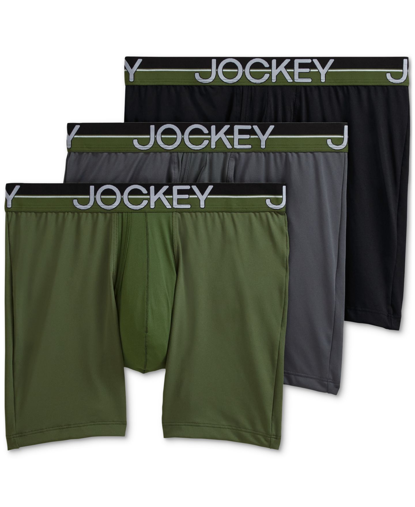Трусы-боксеры Moisture-Wicking для мужчин, 3 шт. — Jockey, цвет: Balck Assorted — фото 1