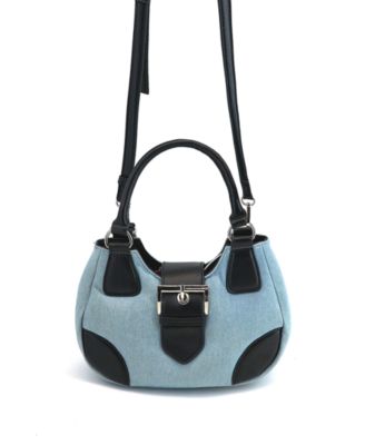 Denim Plush Y2K Top Handle Crossbody Bag
