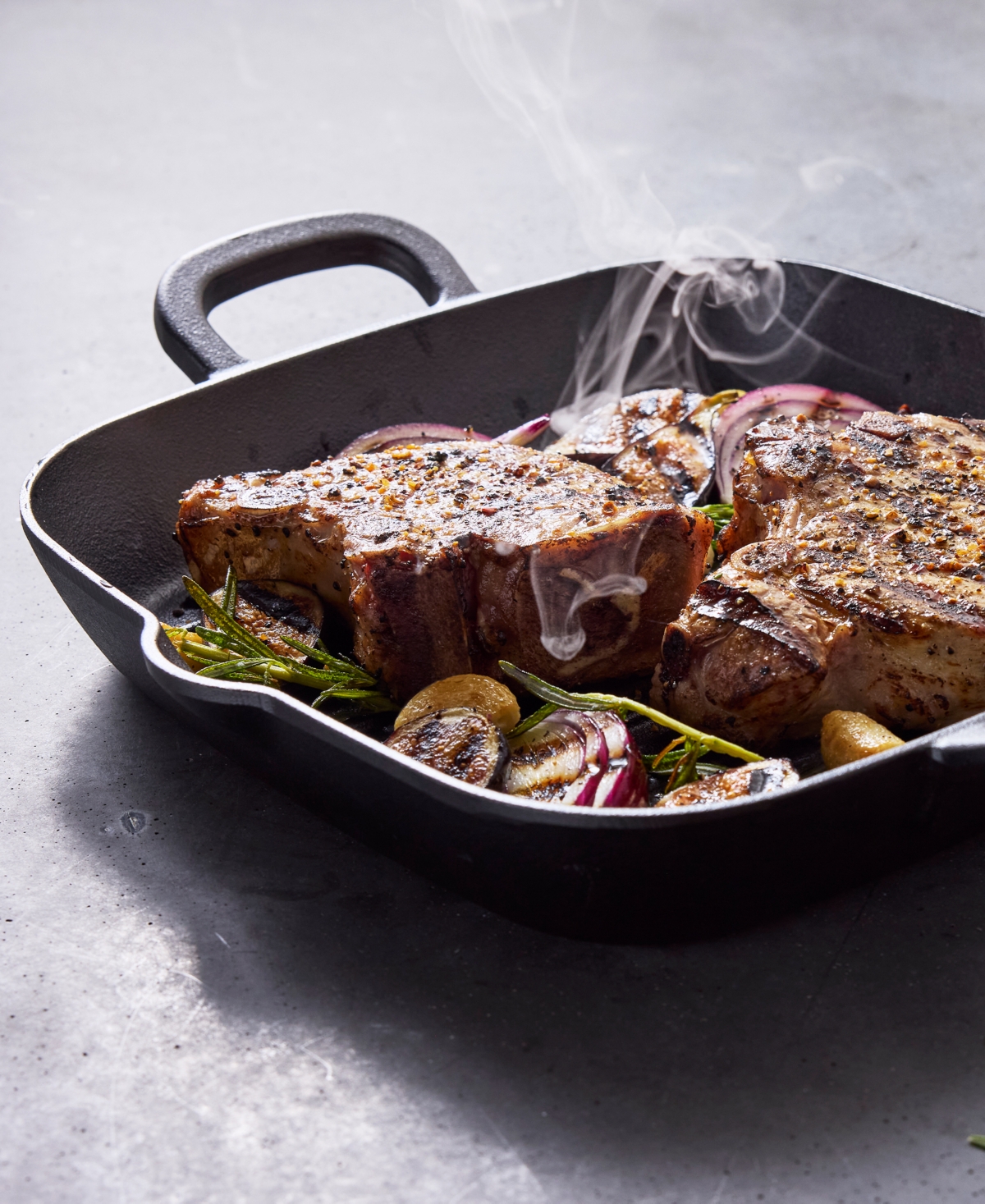 Greenpan X Bobby Flay Cast Iron 11" Square Grill Pan In Black