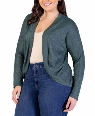 Plus Size Open Front Long Bolero Cardigan Sweater