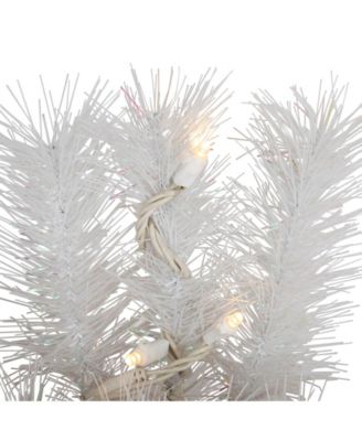 Pre-Lit Alaskan Pine Artificial Christmas Wreath 36 - Inch Warm White LED Lights