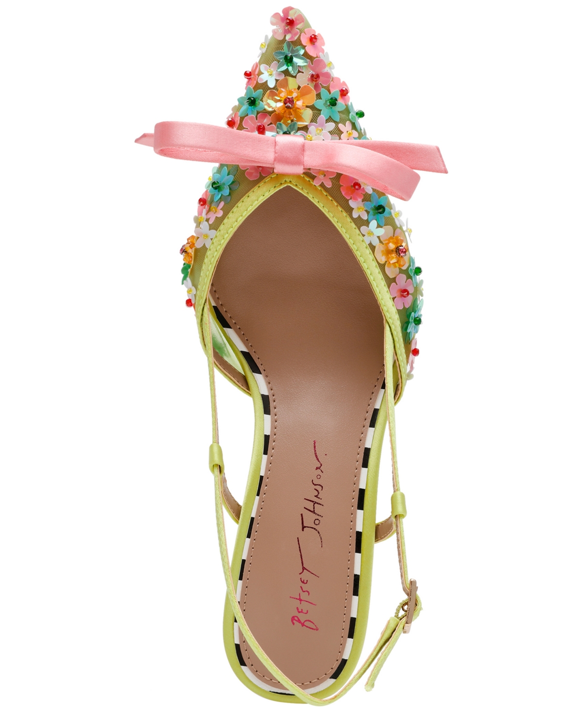 BETSEY JOHNSON WOMEN'S SADYY DITZY FLORAL SLINGBACK PUMPS 