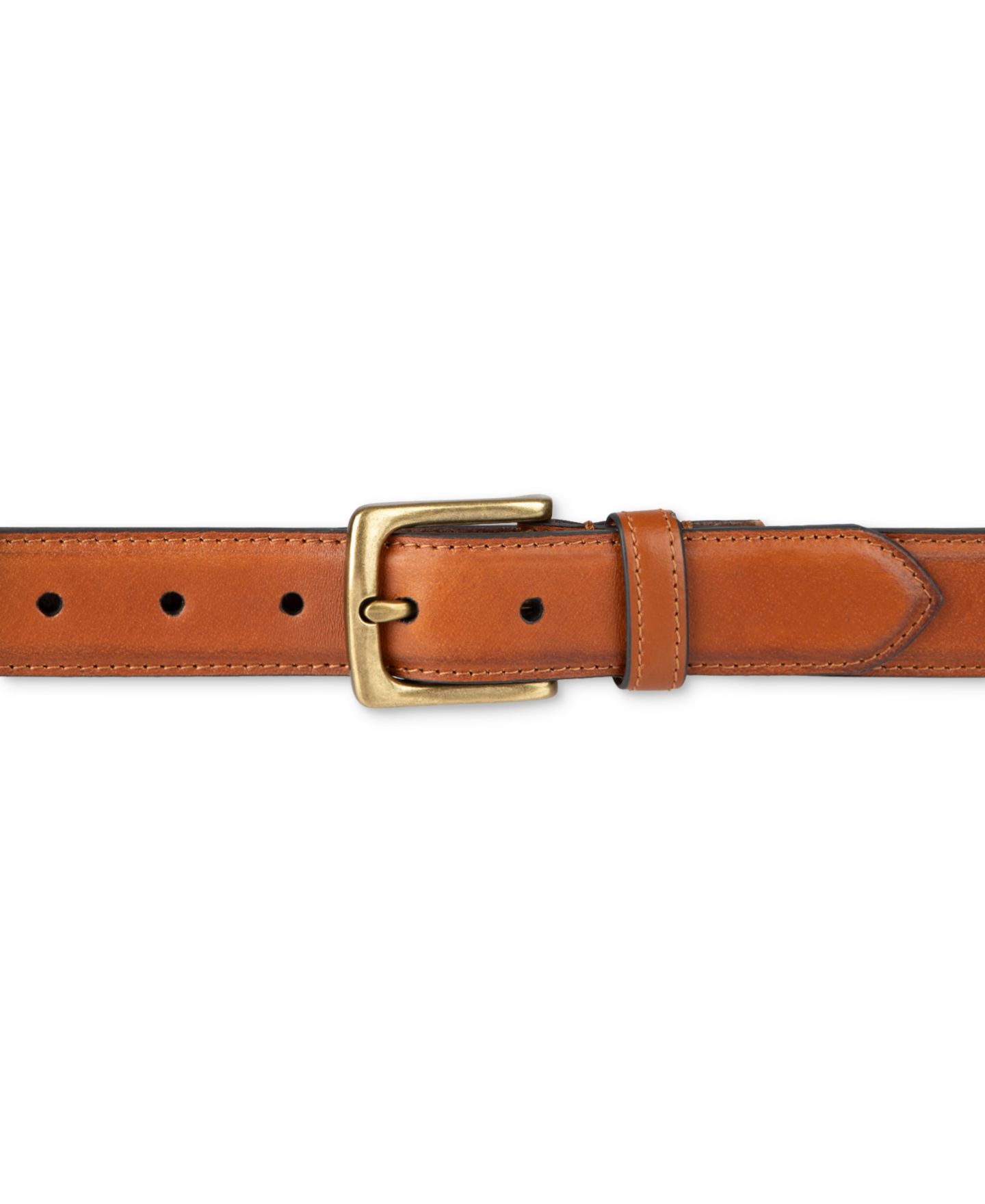 Мужской ремень Club Room Luxury Black Dress Belt, цвет: Рыжевато-коричневый — фото 6