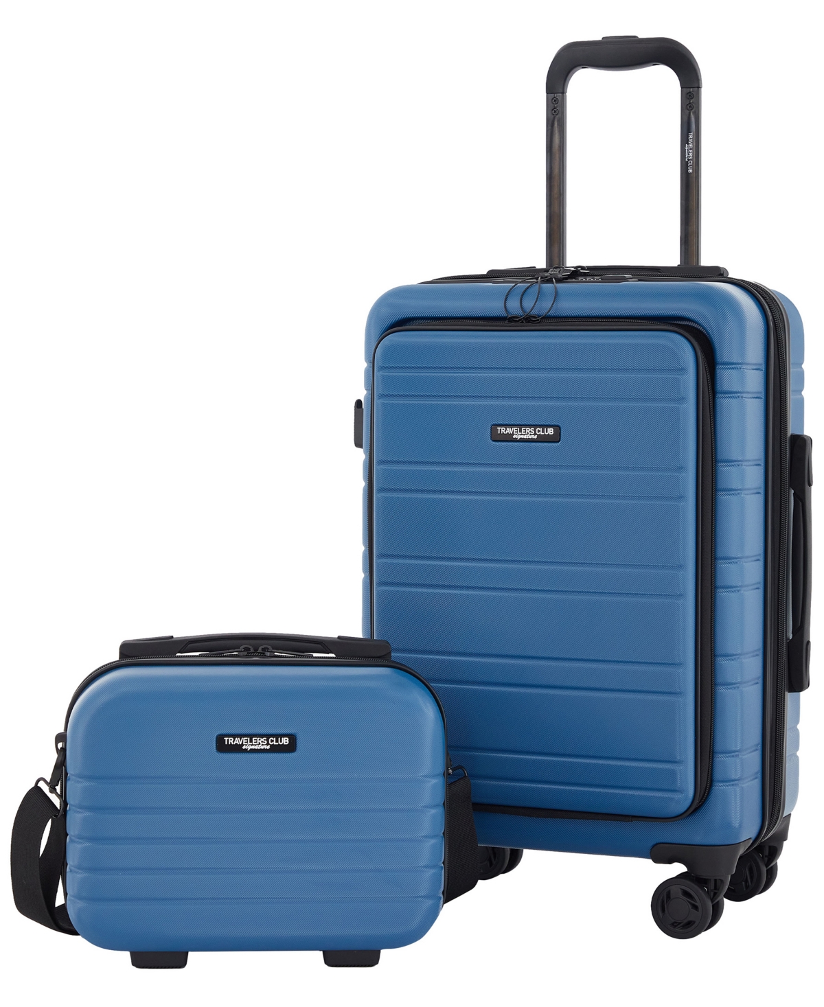 Discovery 2-Piece Expandable Rolling Carry-On Luggage Set - Gray