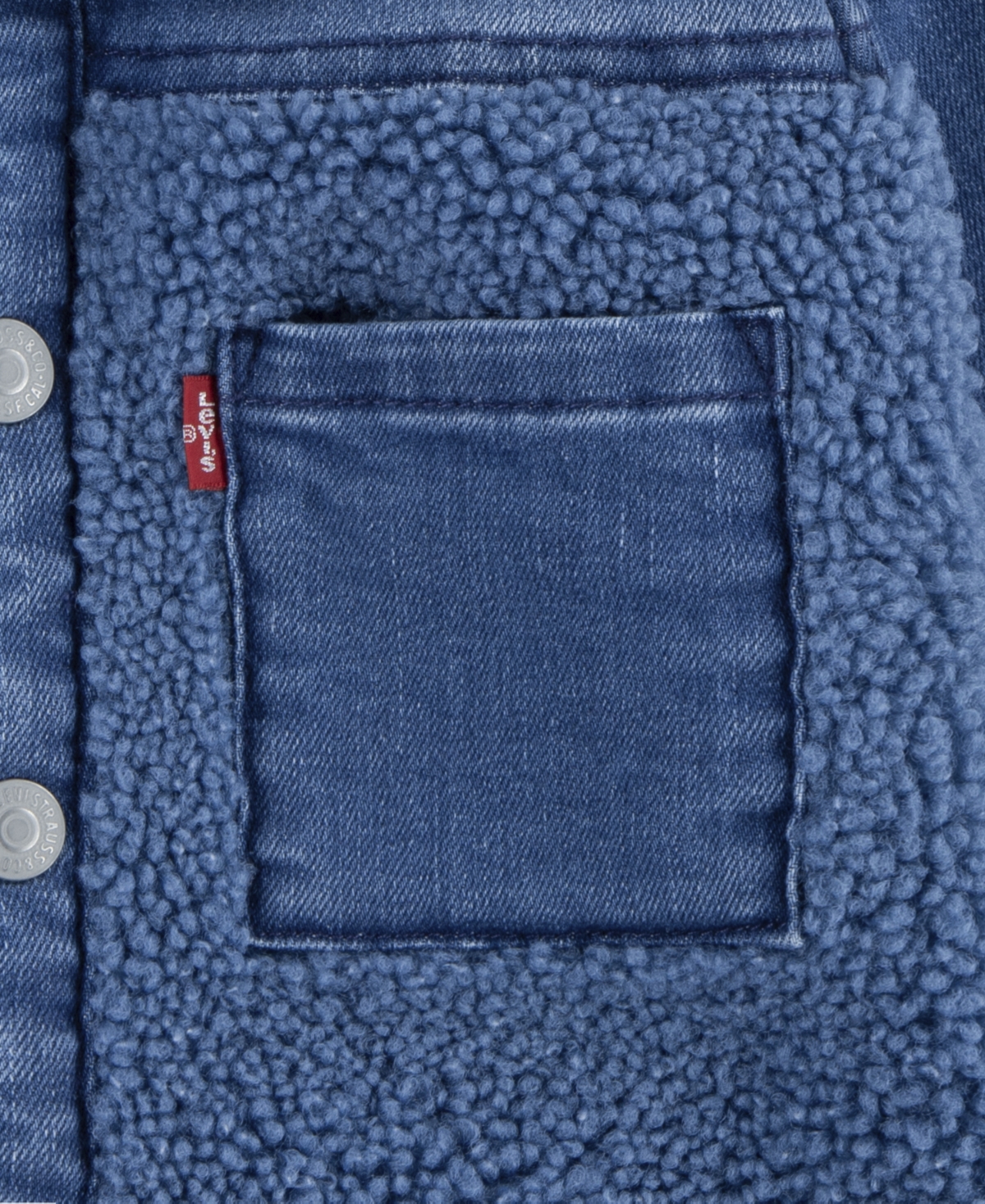Levi's Infant Boys Denim Sherpa Coverall In Blue Horizon