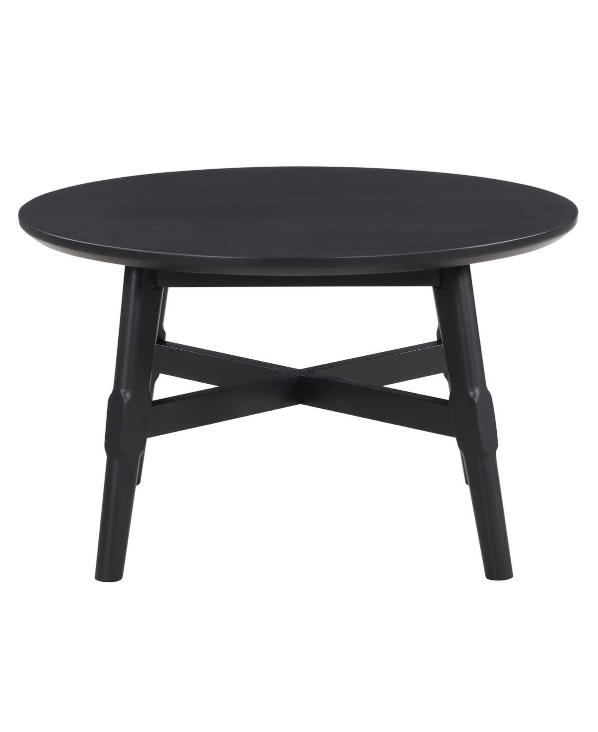 Macy's Oslo 32" Wood Cocktail Table In Black