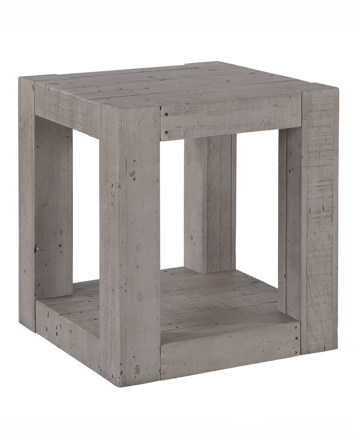 Macy's Pinedale 22" Wood End Table In Grey