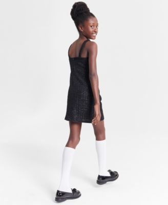 Big Girls Lurex Boucle Bow Jumper