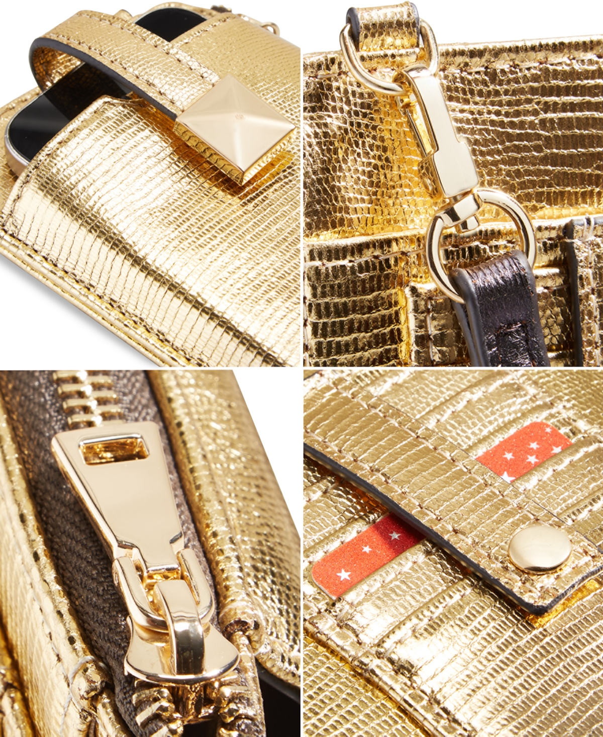 I.n.c. International Concepts Devvi Metallic Phone Crossbody, Created for Macy's -bronz
