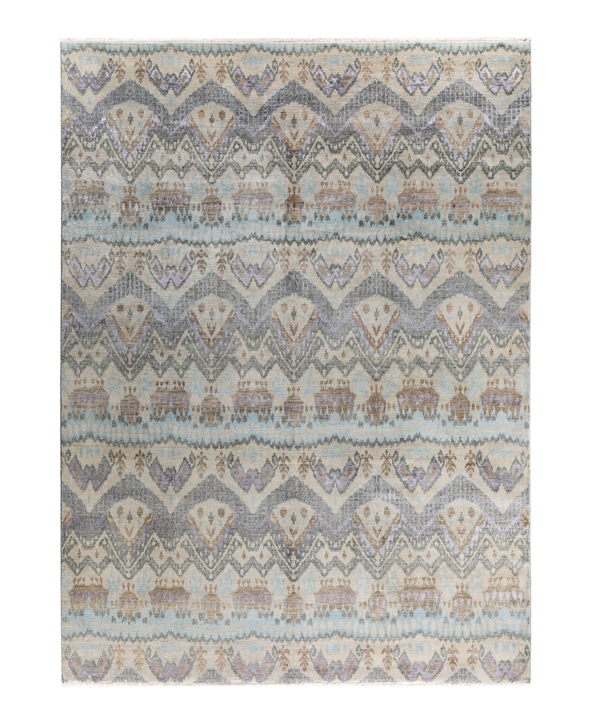 Adorn Hand Woven Rugs Indian Ooak M6193 9'x12'2'' Area Rug - Beige