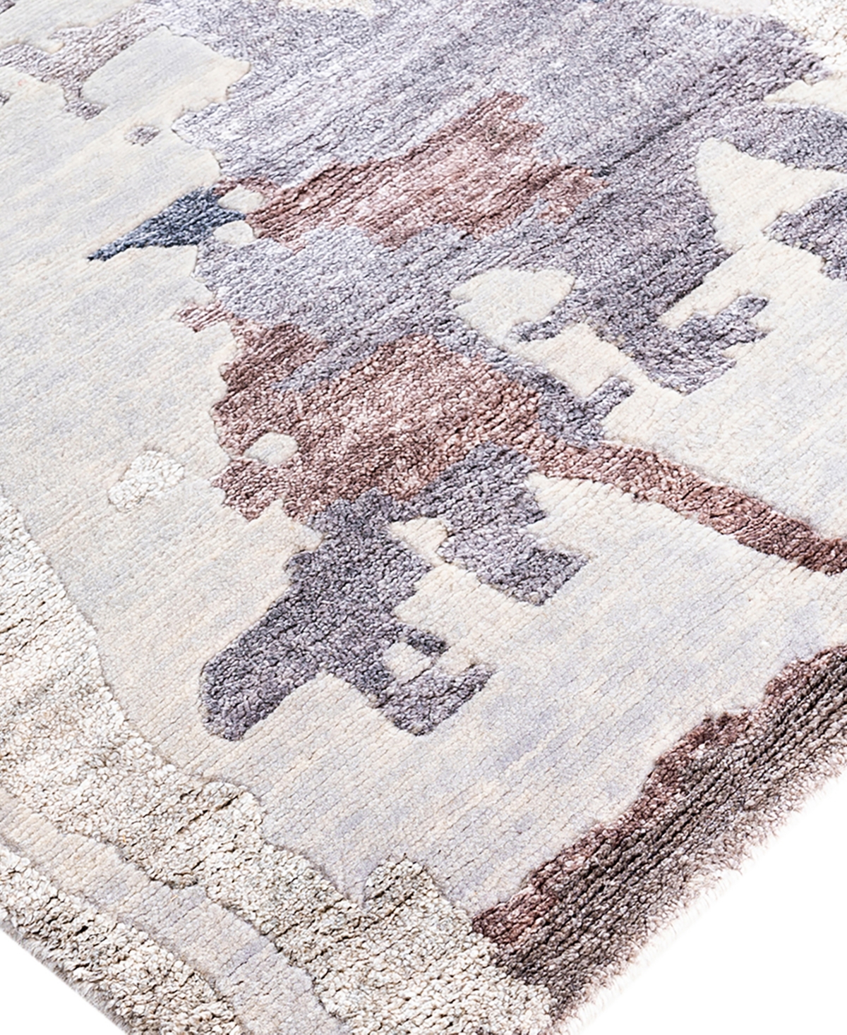 Adorn Hand Woven Rugs Indian Ooak M6993 9'1''x12' Area Rug In Gray