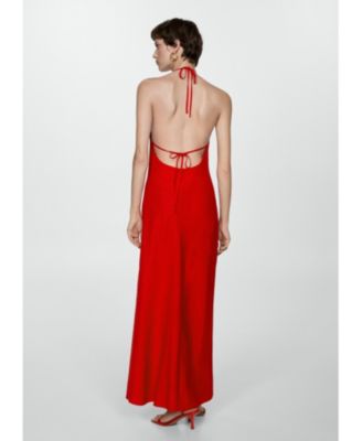 Women's Halter-Neck Linen Dress