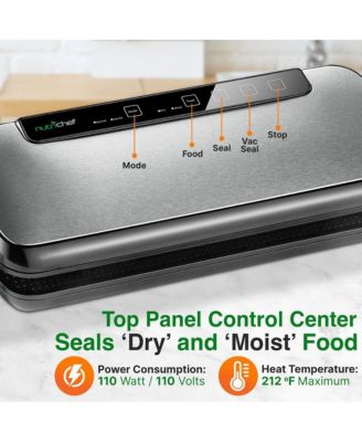 Automatic Vacuum Sealer System - Electric Air Sealing Food Preserver with Stainless Steel Housing