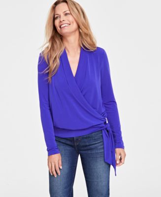 I.N.C. International Concepts Women's Side-Tie Blouse
