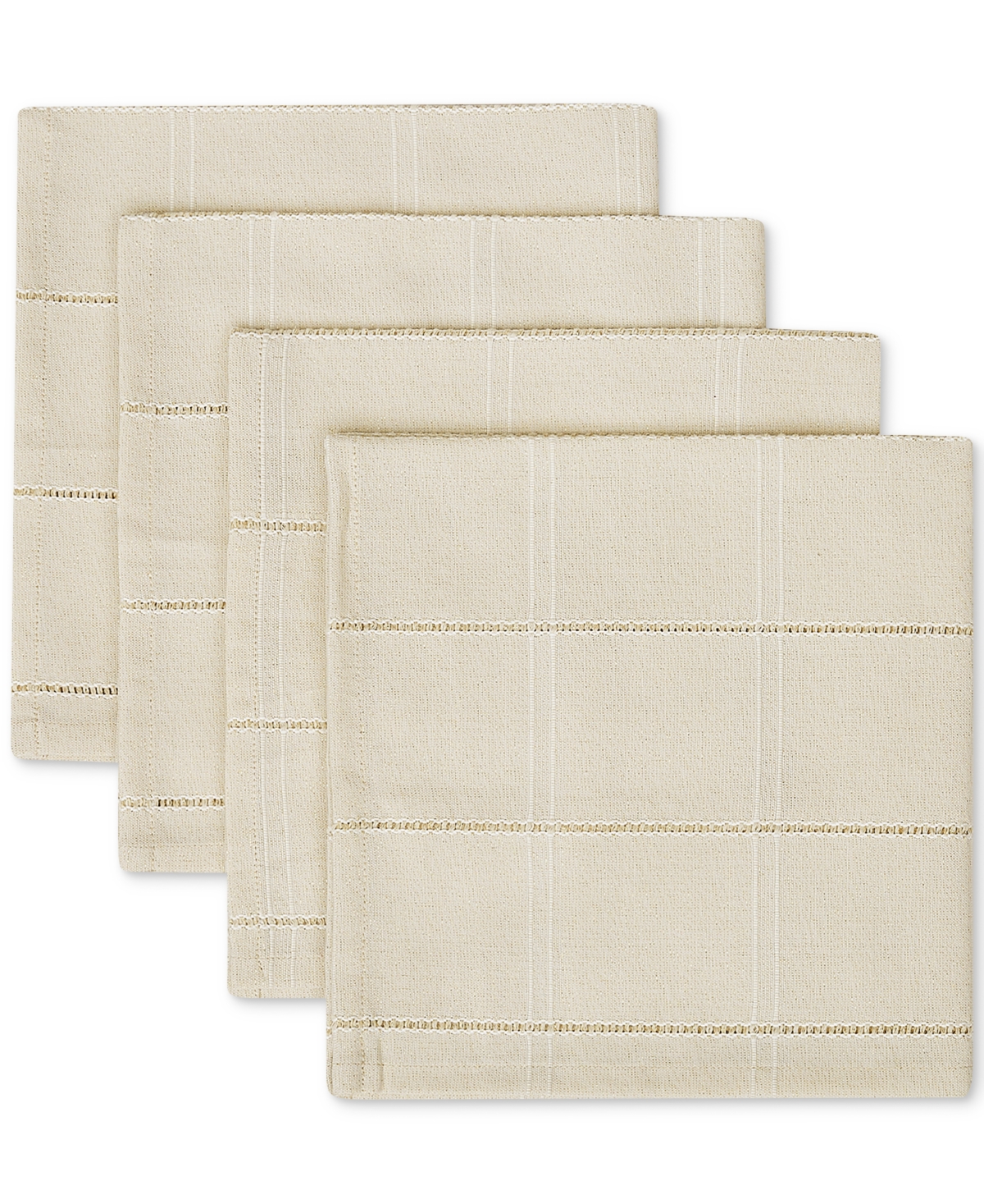 Izod Chadwick Lurex Napkins, Set Of 4 In Linen Gold