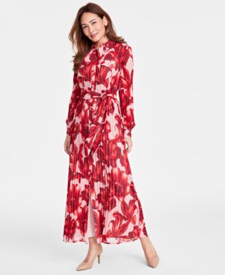 Xscape Floral Pleated hot Gown