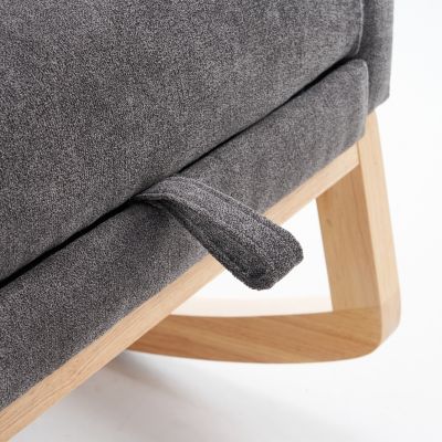 Plush Rocking Lounge Chair with Side Pocket for Relaxation and Support