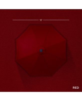 10Ft Solar LED Lighted Patio Umbrella with Tilt Adjustment and UV-Resistant Fabric