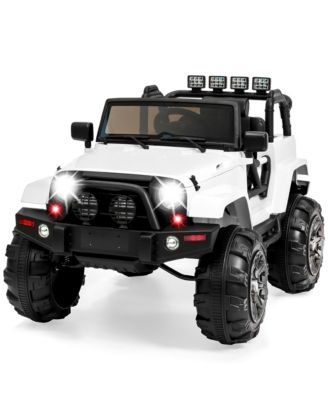 12V Kids Ride On Truck Car w/ Remote Control, Spring Suspension, Bluetooth, LED Lights