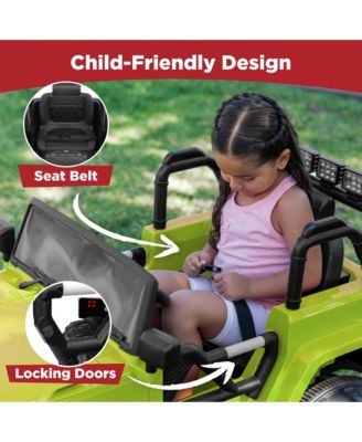 12V Kids Ride On Truck Car w/ Remote Control, Spring Suspension, Bluetooth, LED Lights