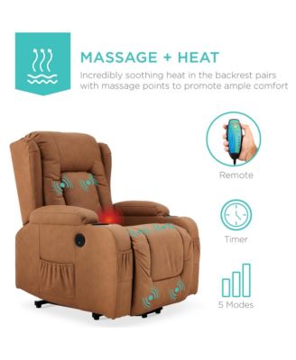  Standard Size  Faux Leather  Power Lift, Massage, Heat, USB Port, Cupholders  Recliner Chair
