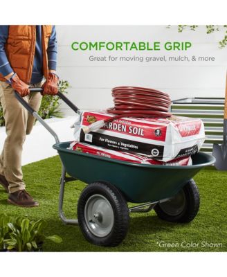 Dual-Wheel Home Wheelbarrow Yard Garden Cart for Lawn, Construction