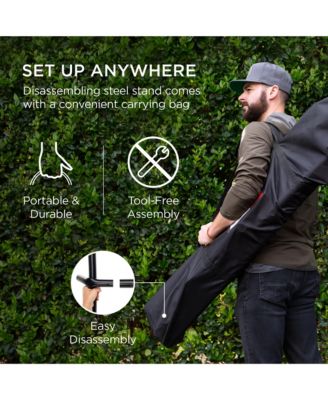 2-Person Brazilian-Style Cotton Double Hammock with Stand Set w/ Carrying Bag