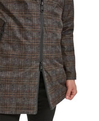 Men's Water-Resistant Hooded Stadium Coat with Removable Puffer Bib