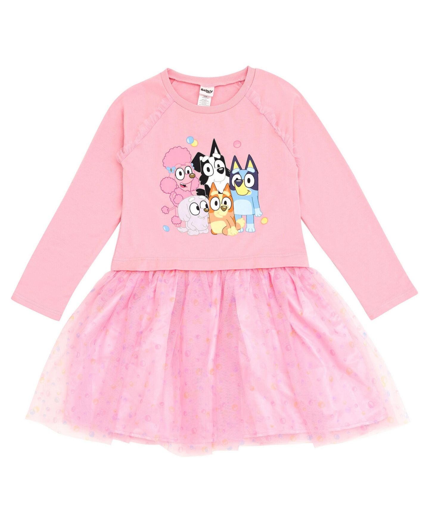 Платье Bluey French Terry Dress для девочек-малышей, цвет: Розовый — фото 1