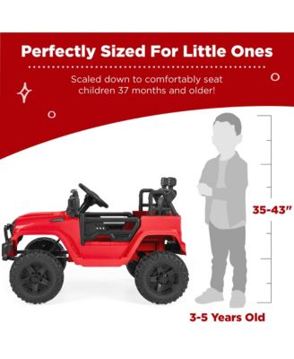 12V Kids Ride On Truck Car w/ Parent Remote Control, Spring Suspension, LED Lights