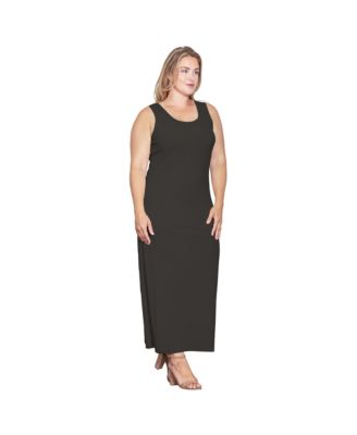Women's Sleeveless Rib-Knit Maxi Dress