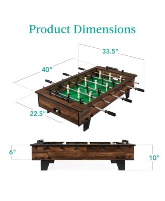 40in Tabletop Foosball Table, Arcade Table Soccer for Home, Game Room w/ 2 Balls