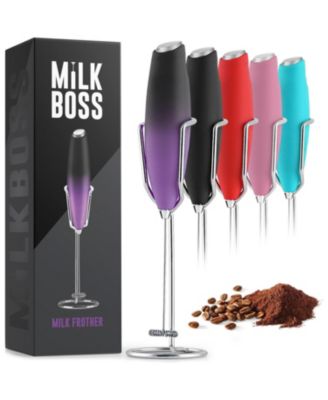 Milk Boss Powerful Milk Frother Handheld With Upgraded Holster Stand