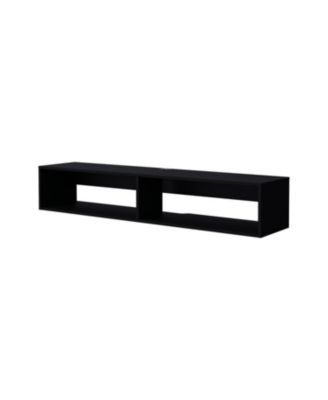 2-Shelf Melamine Floating Storage Rack – Media Console
