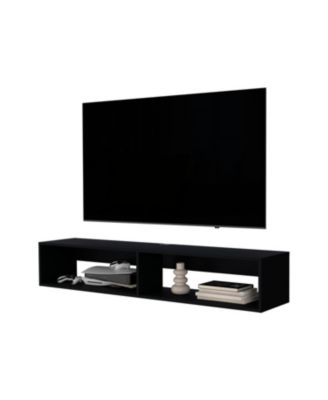 2-Shelf Melamine Floating Storage Rack – Media Console