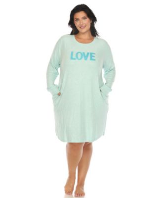 Plus Size Long Sleeve Sleepshirt