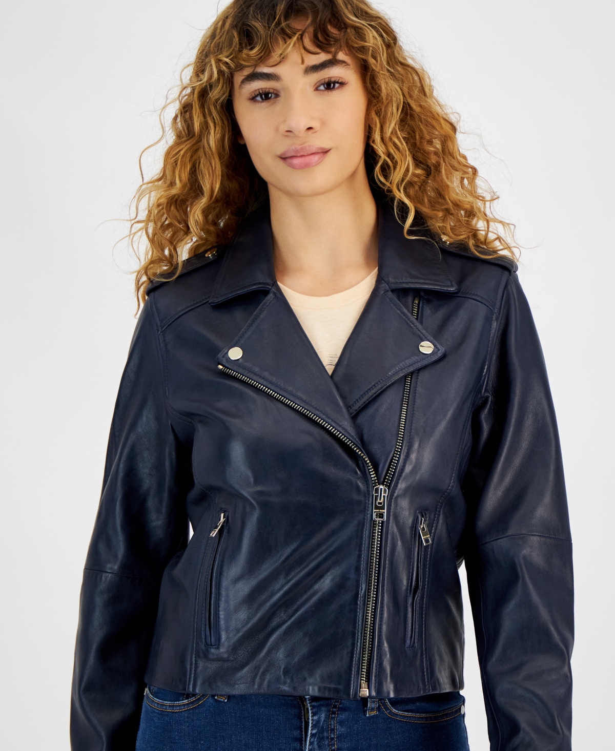 Lucky Brand Women's Leather Moto Jacket
