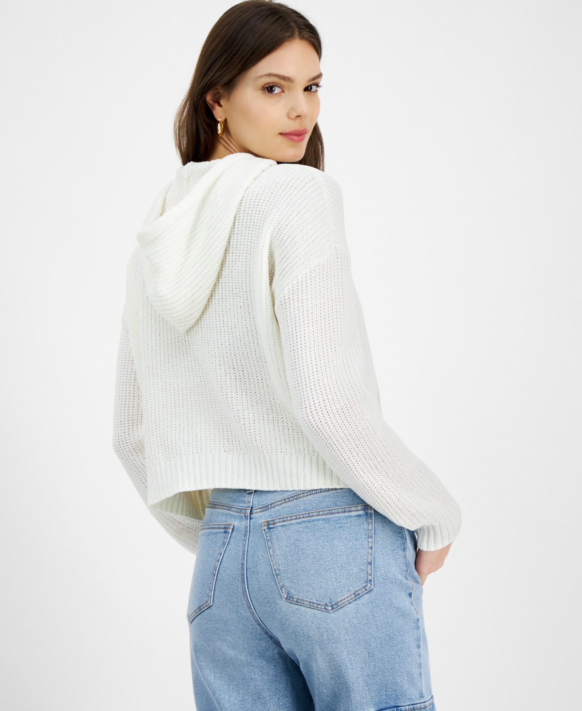 Hippie Rose Juniors' Knit Hoodie